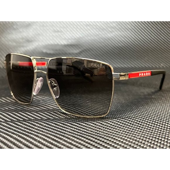 Prada Silver Men Sunglasses! w/ case - Picture 1 of 4